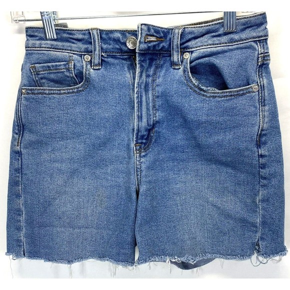 American Eagle Outfitters Pants - American Eagle Mom Cutoff Jean Womens Size 2 Shortie Stretch Denim Distressed